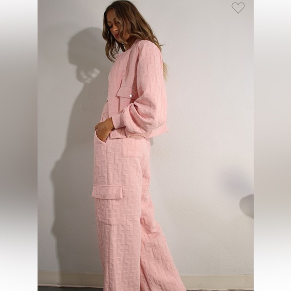 EMBOSSED BOMBER AND PANT SET - Picture 13 of 15